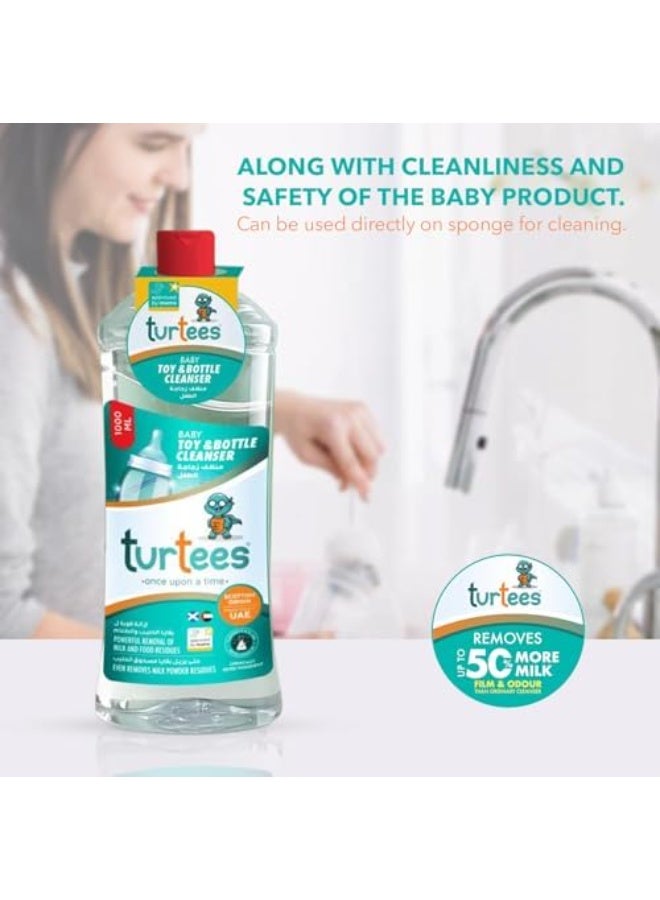 Turtees Baby Toy & Bottle Cleanser 1000ml (Pack of 3) with Bottle Cleaning Brush Set | Gentle Baby Bottle Wash | Removes Milk Residue & Odour | Suitable for Bottles, Nipples & Toys - Image 5